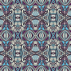 Vintage ethnic hand drawn human skull seamless Vector Image