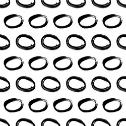 seamless pattern with sketch circles shape vector image