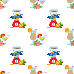 Seamless pattern with the image of a juicer vector