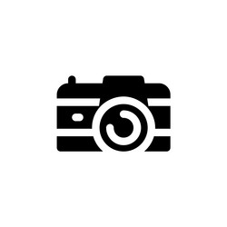 digital camera icon computer component solid vector image
