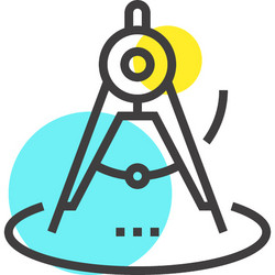 precision flat line web icon concept vector image