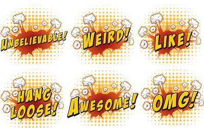 Words on cloud explosion Royalty Free Vector Image