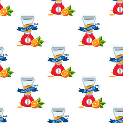 Seamless pattern with the image of a juicer vector