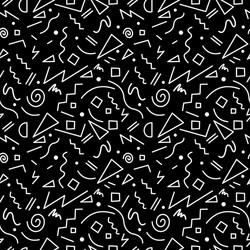 80s Memphis Pattern - Geometric Shapes vector image