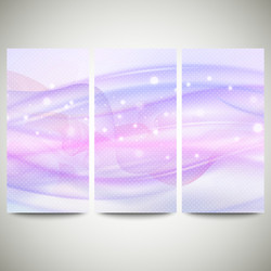 Abstract blue banners set wave design vector