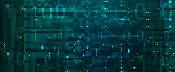 abstract futuristic cyberspace with binary code vector image