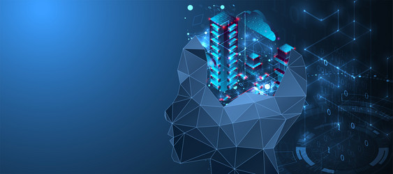 artificial intelligence ai and big data concept vector image