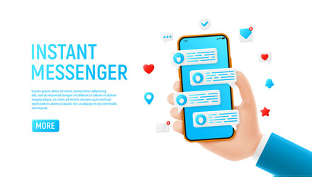 instant messenger concept template vector