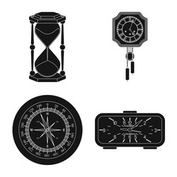 isolated object clock and time icon collection vector image
