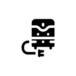 ups icon computer component solid style vector image