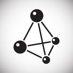 molecule icon on background for graphic and web vector image