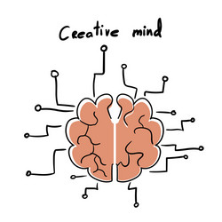 Neural Network Brain Circuit vector image