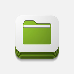 square button folder vector image