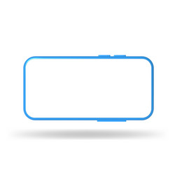 3d realistic mock-up smart phone empty screen vector