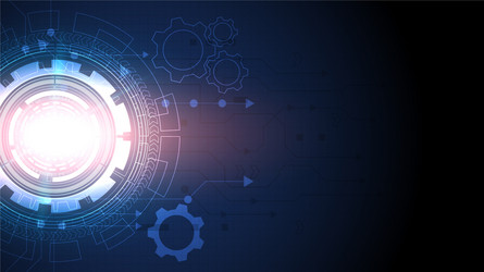 circuit technology background with hi-tech vector image
