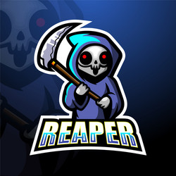 Reaper Skull Mascot Logo Vector Image