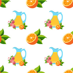 seamless pattern with the image of oranges vector image