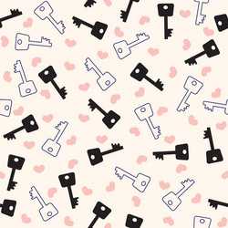 seamless texture with stylized keys vector image