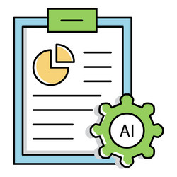 analytics report and ai automation statistics vector image