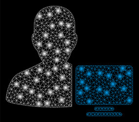 golden square pattern computer administrator vector image
