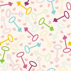 seamless texture with stylized keys vector image