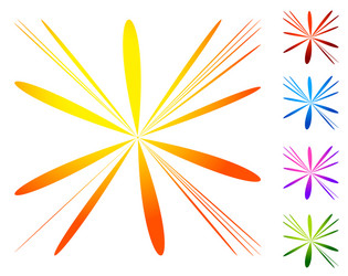 abstract element circular radial distorted design vector image