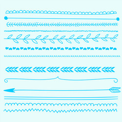 Line Border Set Vector Image