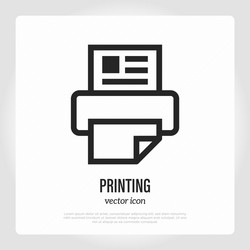 Scanning Document Thin Line Icon Typography Vector Image