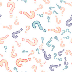 quiz seamless pattern question marks doubt faq vector image