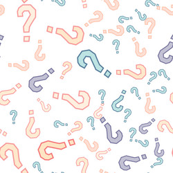 Quiz seamless pattern question marks doubt faq vector