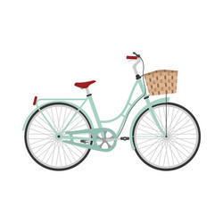 Retro Bicycle Flat Style Vector Image