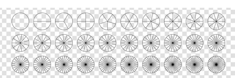 Segmented Circular Slice Set vector image