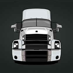Semi truck logo design Royalty Free Vector Image