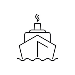 ship liner line icon graphics a linear pattern vector image