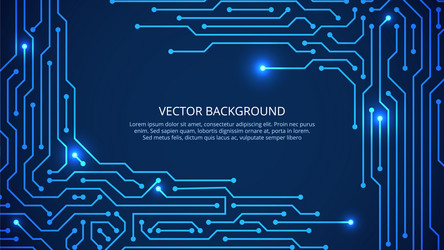 Blue circuit board background Royalty Free Vector Image