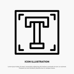 designer font path program text line icon vector image