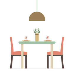 Dining room interior Royalty Free Vector Image
