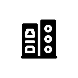 input output port icon computer component vector image
