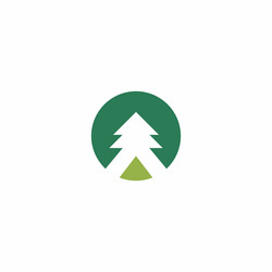 Pine letter p logo tree logo design Royalty Free Vector