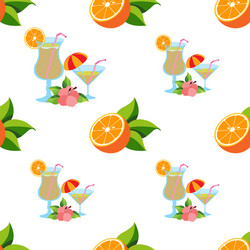 seamless pattern with the image of oranges vector image