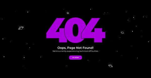 404 page not found error layout template vector image
