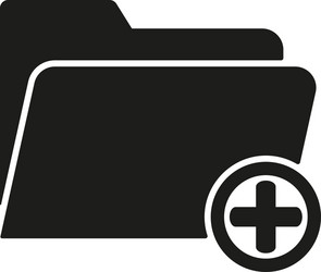 add to folder icon data and directory vector image