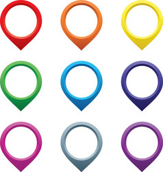 Map Pointer Icons Set vector image