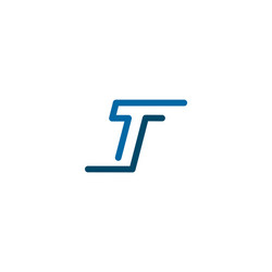 T letter initial logo design template Royalty Free Vector