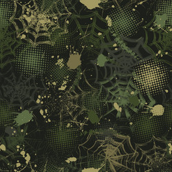 abstract green camouflage pattern with spiderweb vector image