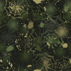 abstract green camouflage pattern with spiderweb vector