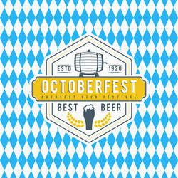 Beer festival oktoberfest celebration retro style vector