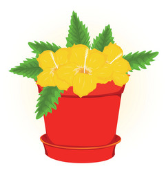 Flowers in pot vector