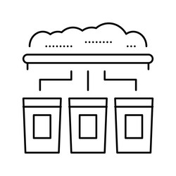 garbage sorting machine line icon vector image