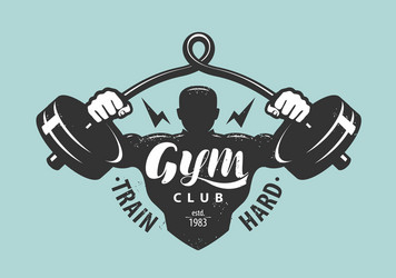 Gym Emblem - Strength & Fitness Vector Image